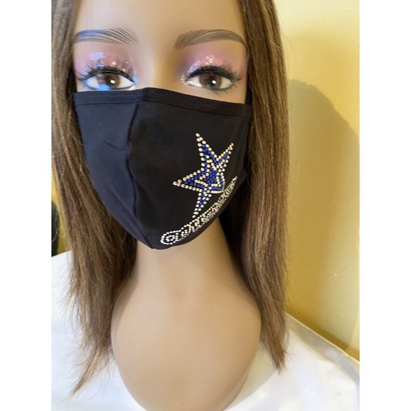 Dallas COWBOYS Bling Face Mask with Adjustable Ear Loops - Picture 7 of 10
